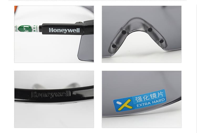 霍尼韦尔（Honeywell） 100211 S200A 黑镜架灰色镜片防护眼罩 （加强防刮擦）